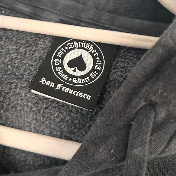 Thrasher Tie-Dye Skate Hoodie Dark Grey Mens Y2K Streetwear Small unisex - Picture 5 of 6